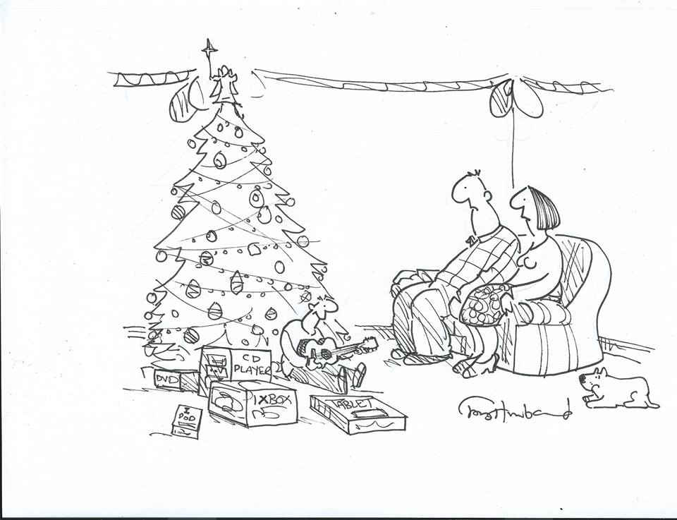 Thanks Tony Husband for this oh-so dead on truism about ukuleles as Christmas presents. Gotta give 'em the lessons too or you'll be regretting it!